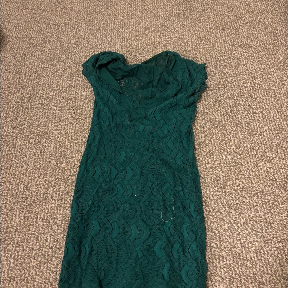 Nightcap Teal Lace Mini Dress